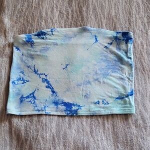 American Eagle Size L Blue Tie-dye Tube Top